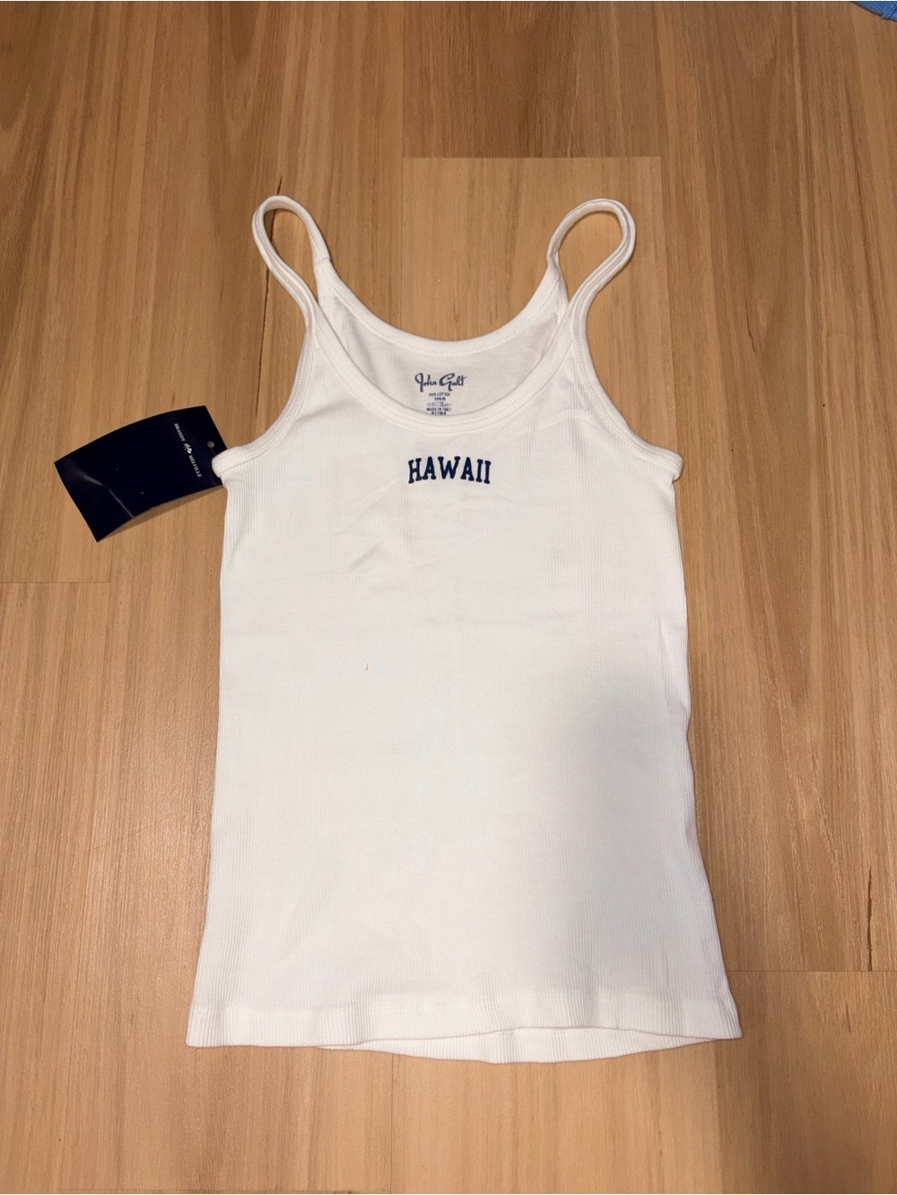 Brandy Melville'Hawaii' Ribbed Tank Top - Sleeveless Women's Top